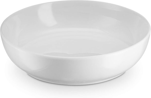 Pasta Bowl, Salad Bowls, Bowls, Serving Bowls, Soup, Ceramic, Large Capacity, Microwave & Dishwasher Safe, Set of 4, 40 Oz, (White) - Image 2