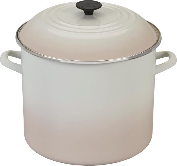 Enamel On Steel Stockpot, 16 qt., Meringue