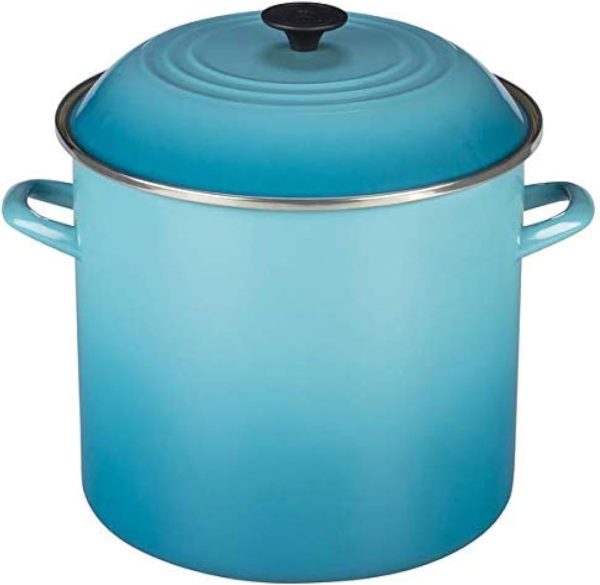 Enamel On Steel Stockpot, 16 qt., Meringue - Image 2